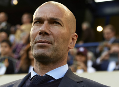 Former Real Madrid boss Zinedine Zidane.