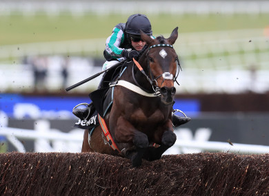 Altior on his way to victory this afternoon.