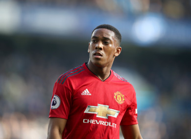 Manchester United forward Anthony Martial.