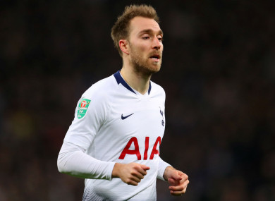 Tottenham midfielder Christian Eriksen.