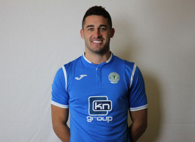 Harry Ashcroft in the blue of Harps.