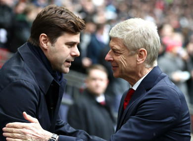 Mauricio Pochettino and Arsene Wenger (file pic).