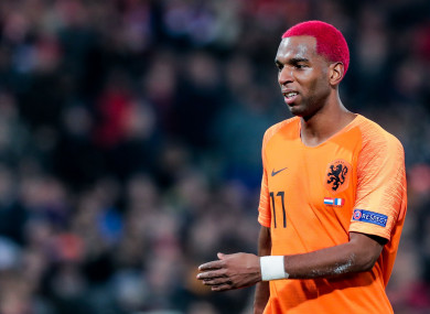 Babel in action for the Netherlands during the 2018 Nations League.
