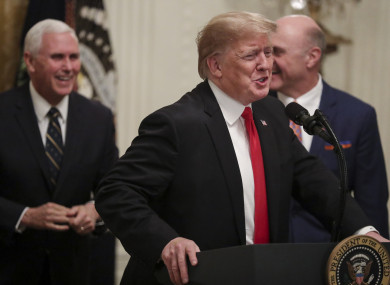 The US President speaking in the White House yesterday