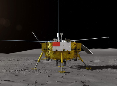 Photo provided by State Administration of Science, Technology and Industry for National Defense shows the image of the moon lander for China's Chang'e-4 lunar probe