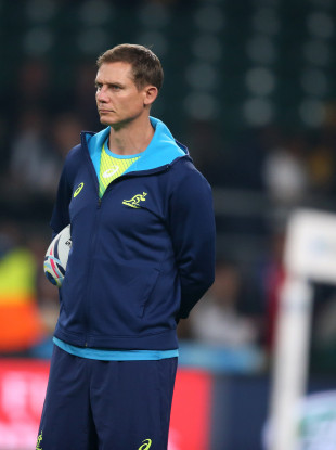 Larkham pictured ahead of Australia's 2015 World Cup win over England in Twickenham.