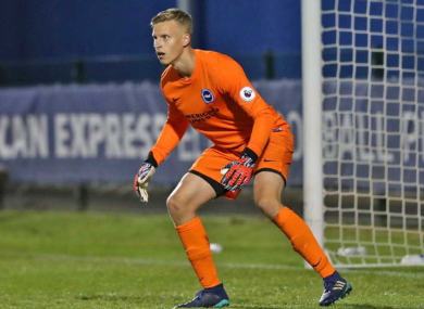 The 21-year-old spent four years with Arsenal before joining Brighton last summer.