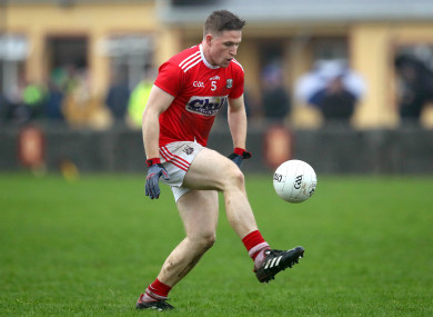 Liam O'Donovan pictured in action for Cork against Clare in the recent McGrath Cup final.