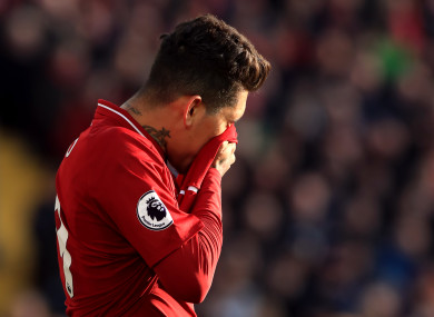 Roberto Firmino during Liverpool's Premier League win against Bournemouth.
