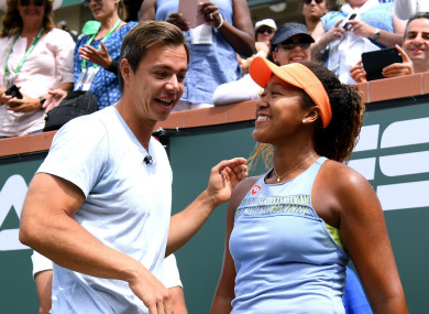 Parting ways: Naomi Osaka (r) and Sascha Bajin (l).