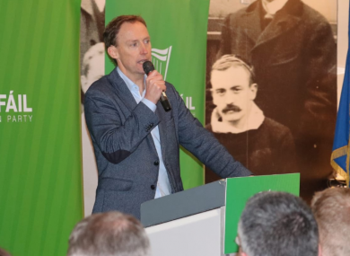 Andrews speaking to members yesterday.