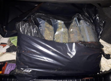 A photograph of yesterday's garda seizure .