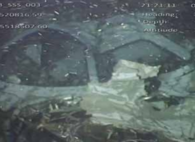 The wreckage of the place was found at a depth of 68 metres.