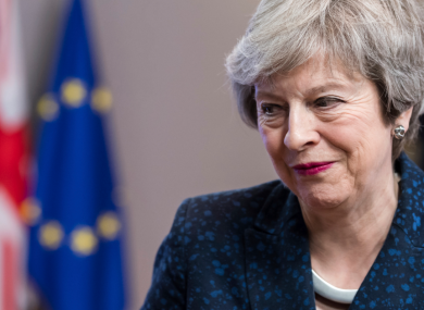 British Prime Minister Theresa May pictured after a meeting with European Council President Donald Tusk at the European Council headquarters in Brussels last Thursday.