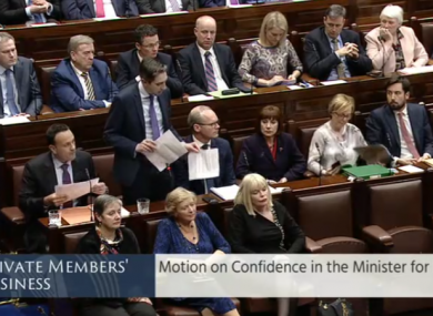 Simon Harris can continue in his role as health minister following tonight's vote.