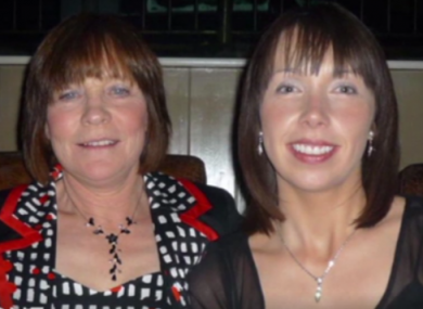 Photo of Clodagh Hawe and her mother Mary .