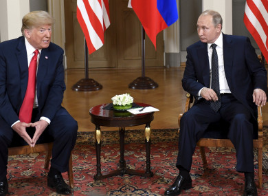 Trump and Putin at a meeting in Helsinki.