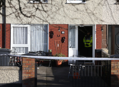 The scene was sealed off today for garda forensic tests.