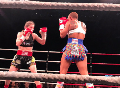 Persoon (L) is due to face Katie Taylor in June provided the Irishwoman can overcome Rose Volante.
