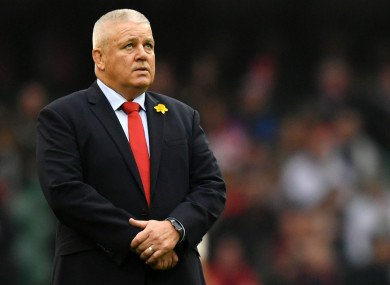 Wales head coach Warren Gatland