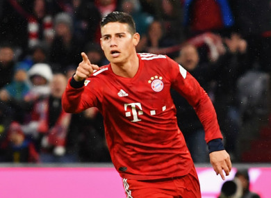 Bayern Munich's James Rodriguez