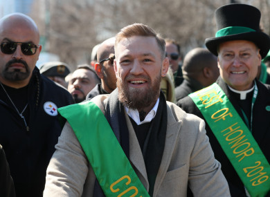 McGregor recently joined the St Patrick's Day parade in Chicago.