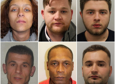 Anna Silva, Anthony Maughan, Bradley Allingham, Anton Krasnioi, Anthony Philips and Bledar Zefi - all wanted by Met Police.