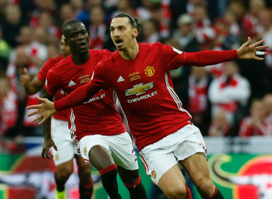 Zlatan Ibrahimovic during his Manchester United days.