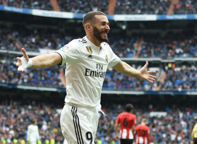 Real Madrid striker Karim Benzema.