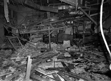 The remnants of the Mulberry Bush pub in Birmingham, one of the two pubs in Birmingham where the bombs exploded.