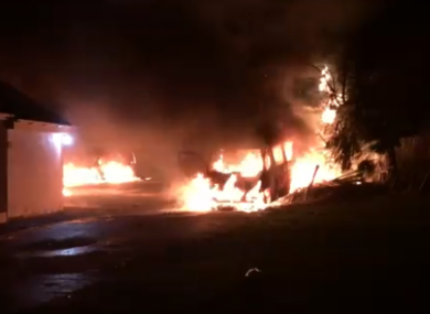 Fire at the property in Falsk, Co Roscommon.
