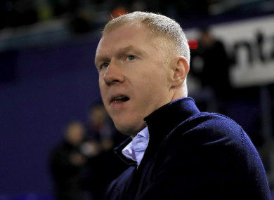Scholes recently had a brief spell in charge of Oldham Athletic.