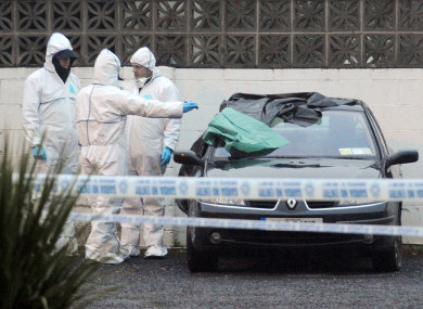 Gardai examining a car at the scene of the fatal shooting in Co Meath in 2013.