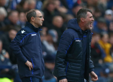Nottingham Forest manager Martin O'Neill (left) and assistant Roy Keane.