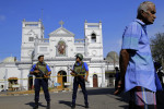 St. Anthony's Shrine in Colombo after yesterday's attack.