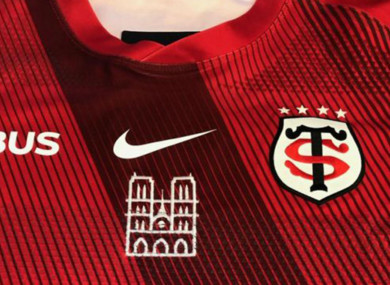 A view of the jerseys Toulouse will wear at the weekend.
