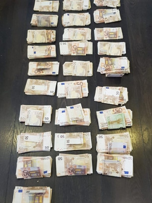 The sum of money seized.