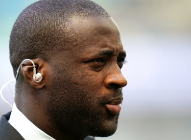 Yaya Toure during a punditry appearance for Sky Sports last weekend.