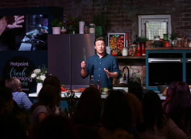 Jamie Oliver at the opening of an unusual café in East London (October 2018).