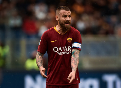 Daniele De Rossi is set to leave Roma at the end of the season.