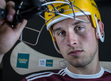 Galway forward Niall Burke is pictured at Centra’s launch of the GAA All Ireland Hurling Championship.