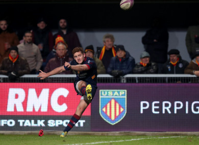 File photo: Jackson kicks at goal during a meeting with Connacht in this season's Challenge Cup.