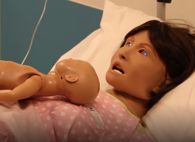 The robotic birthing simulator being used to teach Irish medical students that appeared on last week's Late Late Show.