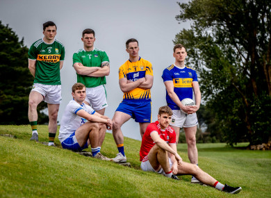 Paul Murphy,, Brian Looby, Iain Corbett, Eoin Cleary, Ian Maguireand Conor Sweeney at the Munster SFC launch.