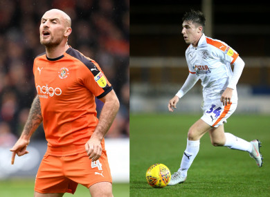 Luton have released Irish duo Alan McCormack (left) and Jack James.