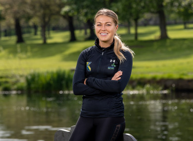 Sarah Rowe at yesterday's Rowing Ireland announcement.