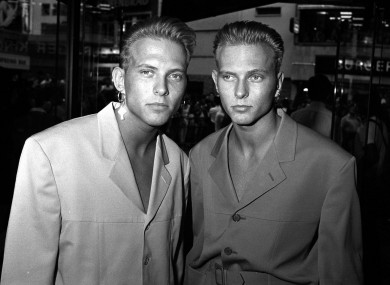 Matt and Luke Goss of Bros in 1989.