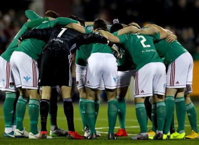 Cork City team huddle (file pic).