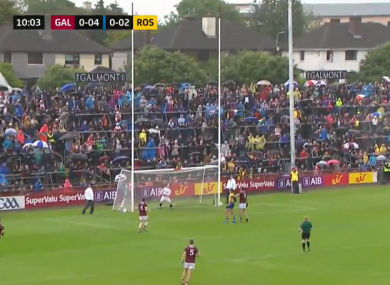 Cox watches on as he hits the target with this beautiful effort.