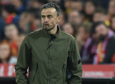 Spain head coach Luis Enrique.